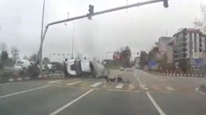 Giresun’da feci kaza kamerada