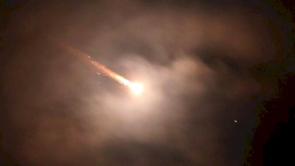 İran'ın İsrail'e attığı füzeler El Halil'den görüntülendi