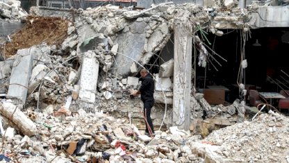 İsrail'in hedef aldığı Lübnan'ın Nebatiye kentinde büyük bir yıkım oluştu