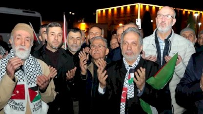 Kayseri'de Filistin için omuz omuza dayanışma