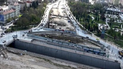 Konya'da Stadyum-Şehir Hastanesi Tramvay Hattı'nda ikinci etap sürüyor