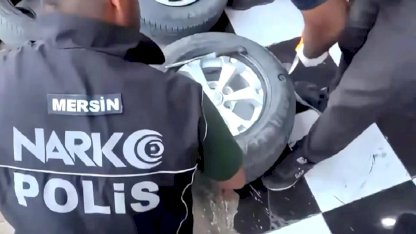 Mersin’de lastiklere gizlenmiş kilolarca eroin ele geçirildi