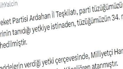 MHP Ardahan Teşkilatı Feshedildi