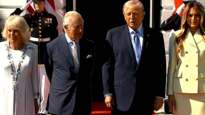 Trump Beyaz Saray'da İngiltere Kraliyetini ağırladı