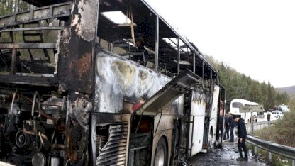 Yalova’da seyir halindeki yolcu otobüsünde yangın