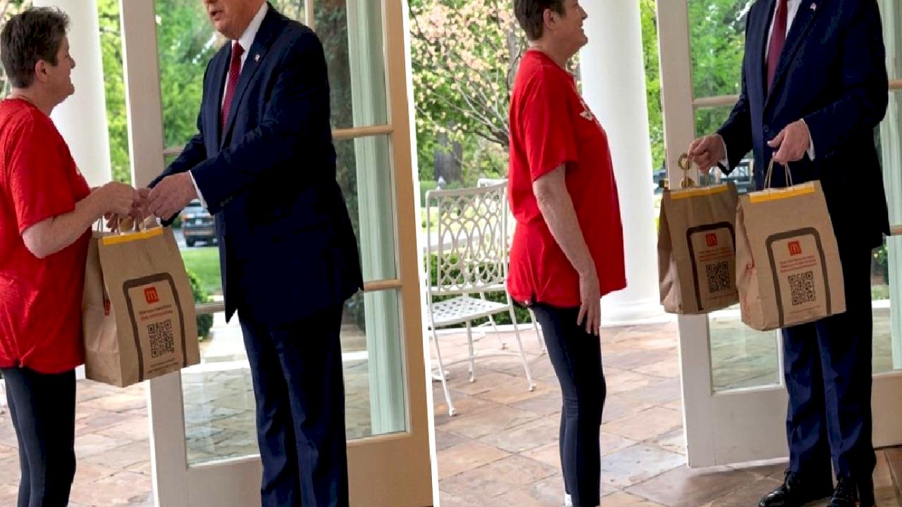 Trump’ın kapısına giden kurye neye uğradığını şaşırdı! Diyalogları dikkat çekti