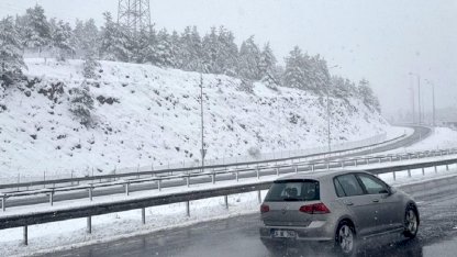 Bolu Dağı'nda kar yağışı başladı