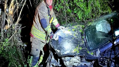 Düzce'de otomobil dereye yuvarlandı: 1 yaralı