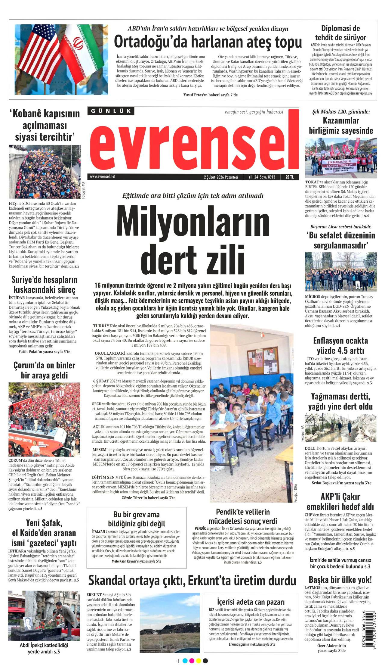 Evrensel Gazete Manşeti